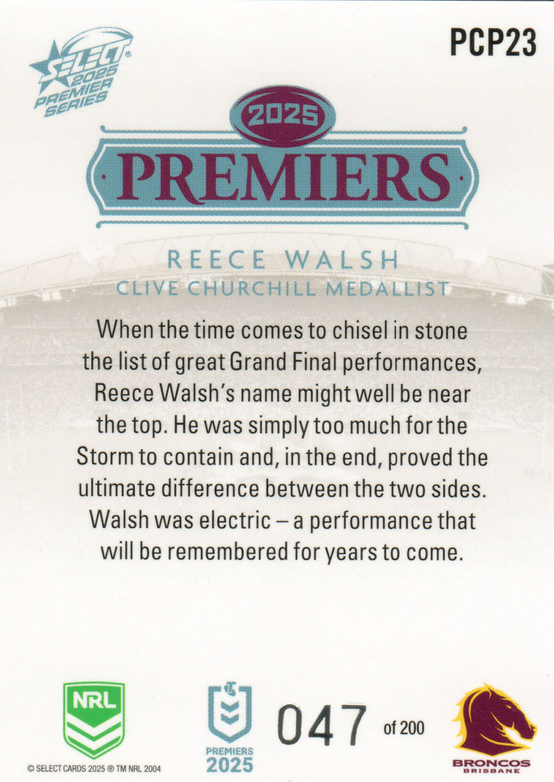 Reece Walsh back